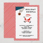 Invitation Fête de Noël de basket-ball (Devant / Derrière)