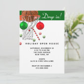 Invitation Fête de Noël de basket-ball (Debout devant)