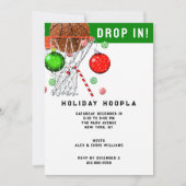 Invitation Fête de Noël de basketball (Devant)
