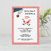 Invitation Fête de Noël de basketball (Debout devant)
