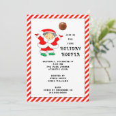 Invitation Fête de Noël de basketball (Debout devant)