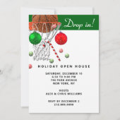 Invitation Fête de Noël de basketball (Devant)