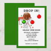 Invitation Fête de Noël de basketball (Devant / Derrière)