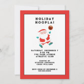 Invitation Fête de Noël de basketball (Devant)