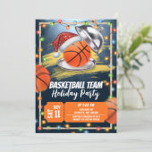 Invitation Fête de Noël de basketball (Debout devant)