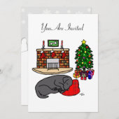 Invitation Fête de Noël de Black Labrador (Devant / Derrière)