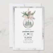 Invitation Fête de Noël de Boho en aquarelle neutre (Devant)