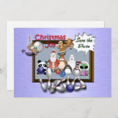 Invitation Fête de Noël de Bowling (Devant / Derrière)