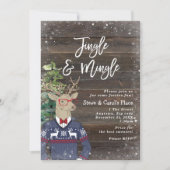 Invitation fête de noël de cerf rustique (Devant)