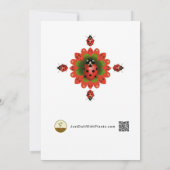 Invitation Fête de Noël de coccinelle (Dos)