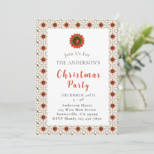 Invitation Fête de Noël de coccinelle