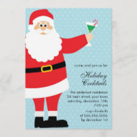 Fête de Noël de cocktails de vacances de Père Noël