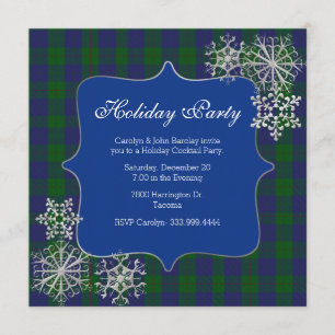 Invitation Fête de Noël de coutume de plaid de tartan de clan