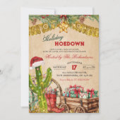 Invitation Fête de Noël de cow-boy mexicain (Devant)