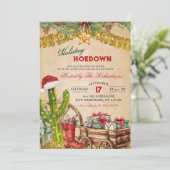 Invitation Fête de Noël de cow-boy mexicain (Debout devant)