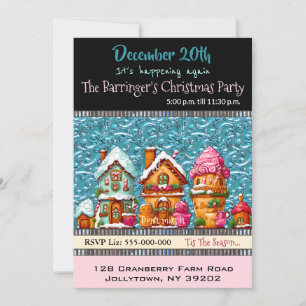 Invitation Fête de Noël de Cupcake