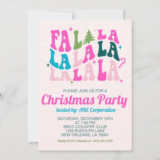 Invitation Fête de Noël de Falala (Devant)