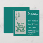 Invitation Fête de Noël de famille (Devant / Derrière)