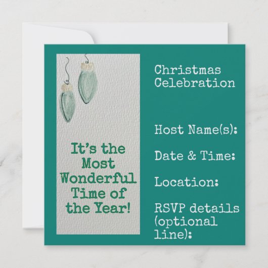 Invitation Fête de Noël de famille (Devant)