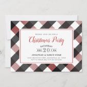 Invitation Fête de Noël de Flannel Border (Devant)