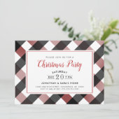 Invitation Fête de Noël de Flannel Border (Debout devant)