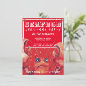 Invitation Fête de Noël de fruits de mer (Debout devant)