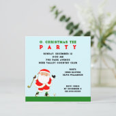 Invitation Fête de Noël de golf (Debout devant)