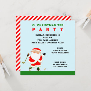 Invitation Fête de Noël de golf