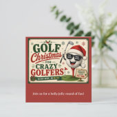 Invitation Fête de Noël de golf, allons-y ! (Debout devant)