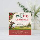 Invitation Fête de Noël de golf, c'est parti  (Debout devant)