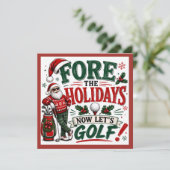 Invitation Fête de Noël de golf, c'est parti  (Debout devant)