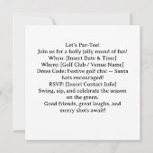 Invitation Fête de Noël de golf, c'est parti  (Dos)