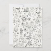 Invitation Fête de Noël de gribouillis dessinée à la main (Dos)