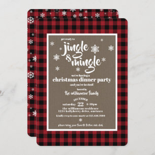 Invitation Fête de Noël de Jingle et Mingle