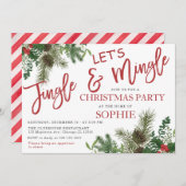 Invitation Fête de Noël de Jingle et Mingle (Devant / Derrière)