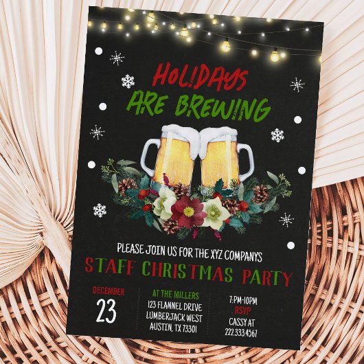 Invitation Fête de Noël de la Bière de Fêtes