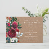 Invitation Fête de Noël de la Bourgogne verte d'hiver (Debout devant)