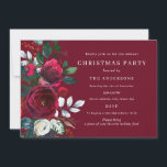 Invitation Fête de Noël de la Bourgogne Winter Foliing<br><div class="desc">Plus Jolies invitations de Noël dans le Little Bayleigh Store!</div>
