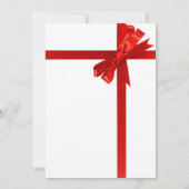 Invitation Fête de Noël de la Bow rouge lunaire (Dos)