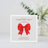 Invitation Fête de Noël de la Bow rouge moderne (Debout devant)