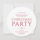 Invitation Fête de Noël de la branche de l'aquarelle Berry (Dos)