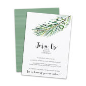 Invitation Fête de Noël de la branche d'eau moderne