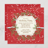 Invitation Fête de Noël de la Branche des Arbres à neige (Devant / Derrière)