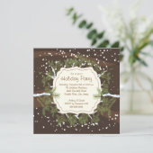 Invitation Fête de Noël de la Branche des Arbres à neige (Debout devant)