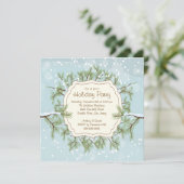 Invitation Fête de Noël de la Branche des Arbres à neige (Debout devant)