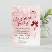 Invitation Fête de Noël de la Canne de Bonbon d'Hiver (Debout devant)