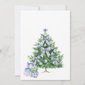 Invitation Fête de Noël de la Chinoiserie bleue (Dos)