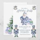 Invitation Fête de Noël de la Chinoiserie bleue (Devant / Derrière)