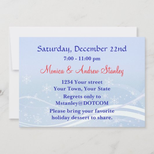 Invitation Fête de Noël de la compagnie (Dos)