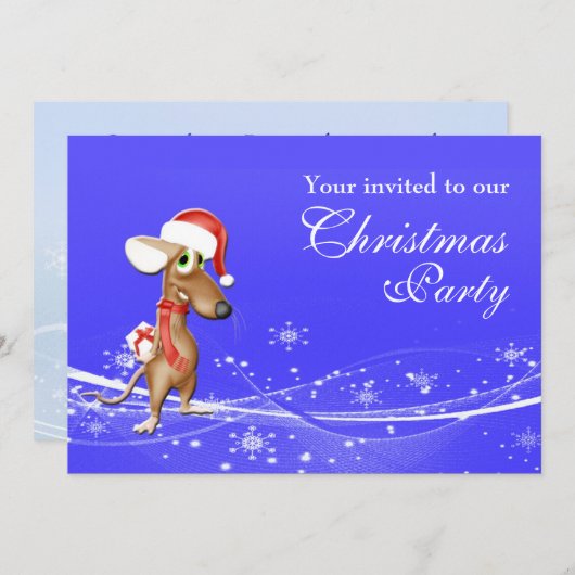 Invitation Fête de Noël de la compagnie (Devant / Derrière)